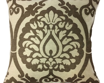 Brown Ikat Pillow Cover, Decorative Throw Pillow, Accent Pillow