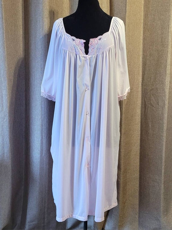 Vintage pink button down nightgown by Kelly Reed C