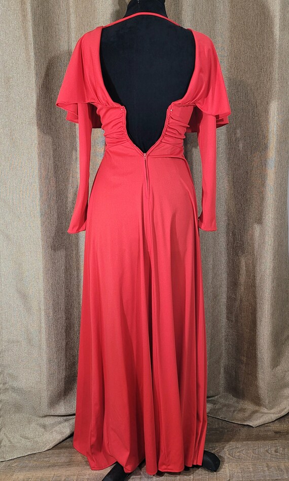 Vintage 1970s red dress - image 5
