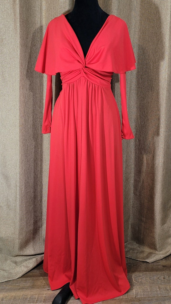 Vintage 1970s red dress - image 1