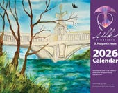 Silk Creations 2026 12 month wall calendar 9x12”