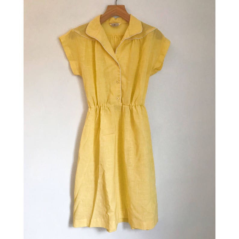 Sears Bazaar Dress Women's Juniors Yellow 70s does | Etsy