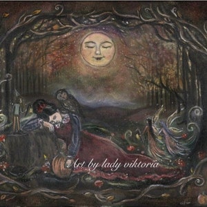 Within a hallowed faerie ring art print