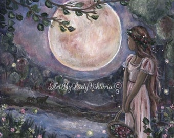 Strawberry Moon Art Print main image 1