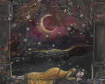 Dreamer&#39;s Moon art print