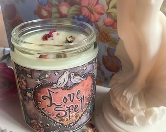 Love Spell 100% soy and essential oil candle