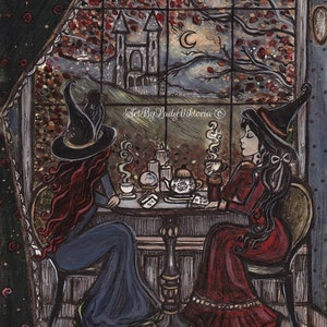Tarot, tea and ghostly tales art print