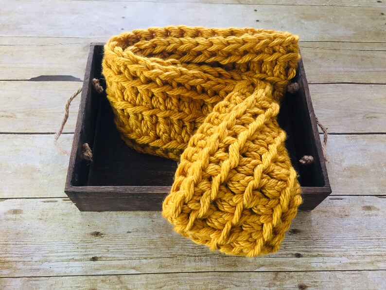 Infinity Scarf Set Messy Bun Beanie Mustard