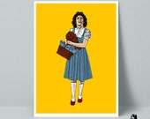 Halloween Decor ROCKY HORROR Picture Show WIZARD of Oz Art Mashup - Blue Gingham Dress - Print Collectible Ltd Edition of 50