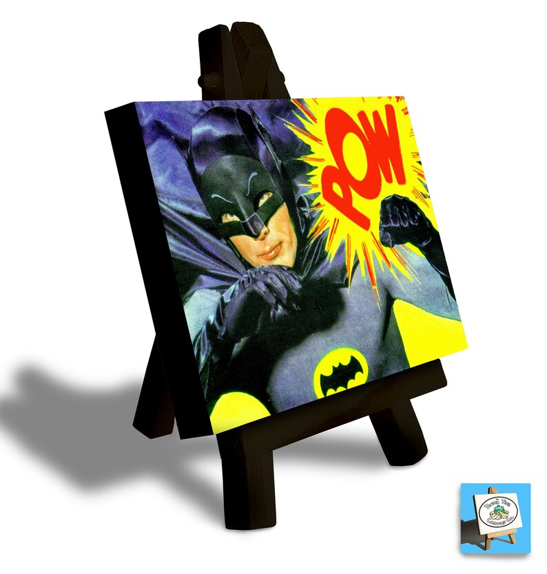Batman Mini Canvas Easel Set Desktop Display Batman Fan Etsy
