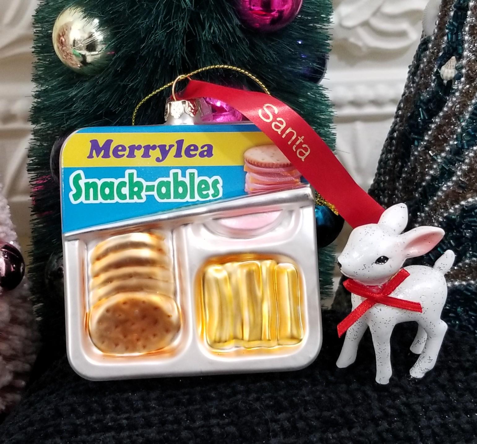 Blown Glass LUNCHABLE Snack Christmas Ornament Crackers
