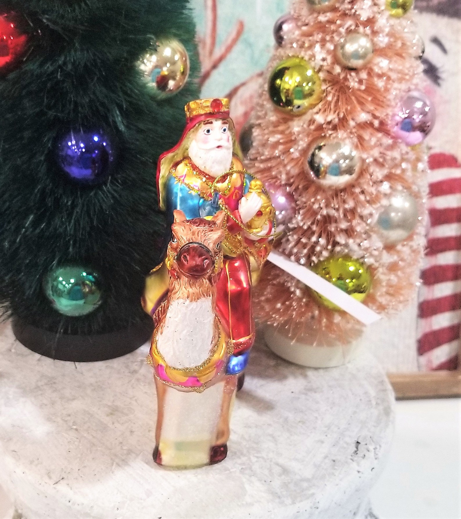 Glass Wiseman on Camel MELCHIOR Christmas Ornament 6 Etsy