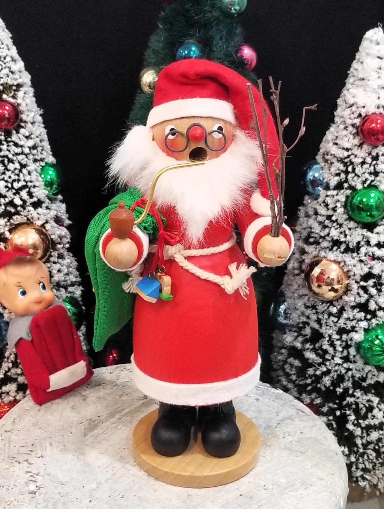 Christian Ulbricht Santa Incense Smoker Christmas Figurine Western Germany 8.5