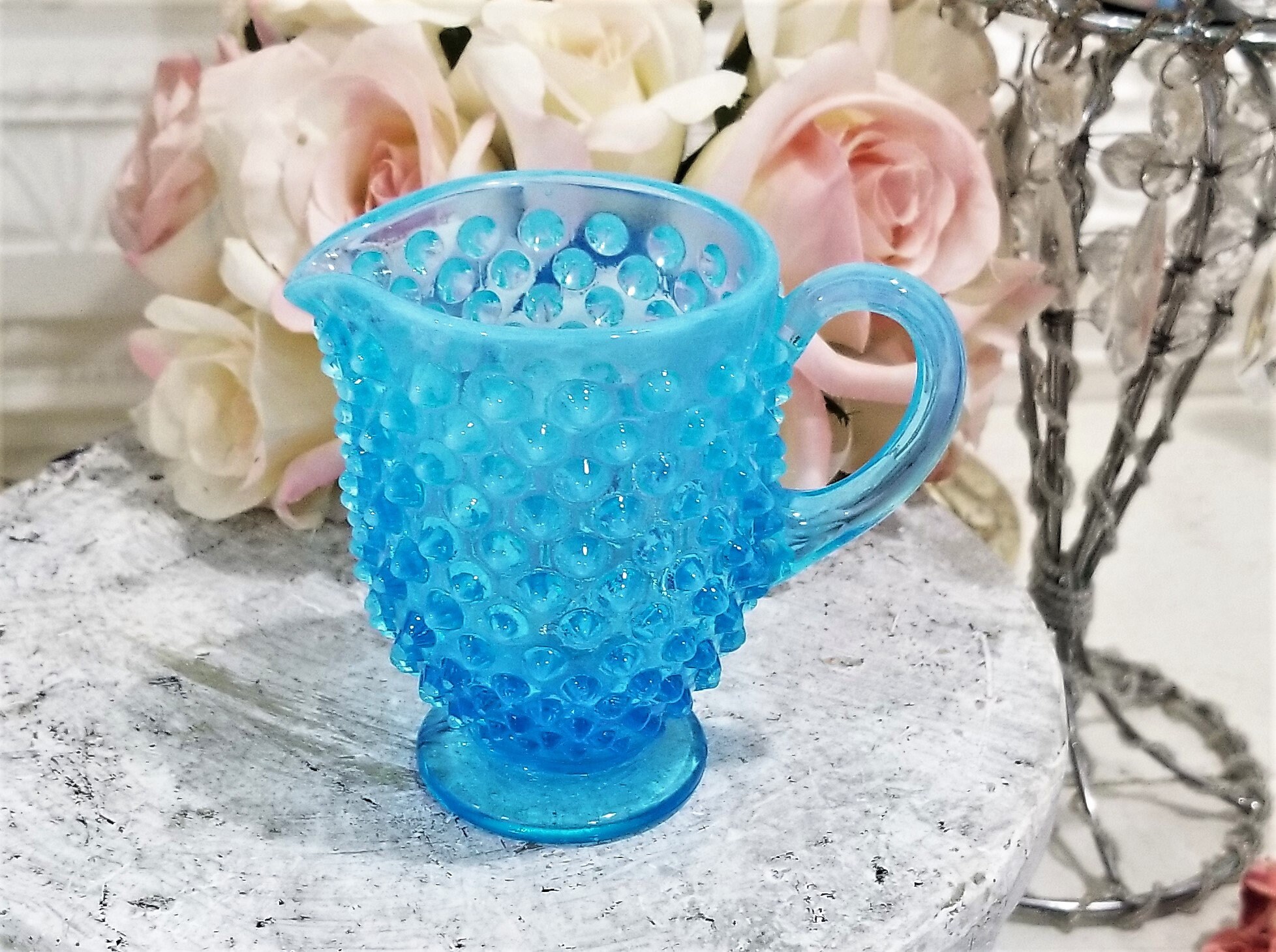 希少 fenton シルバーターコイズ クレスト ボンボン ミルク