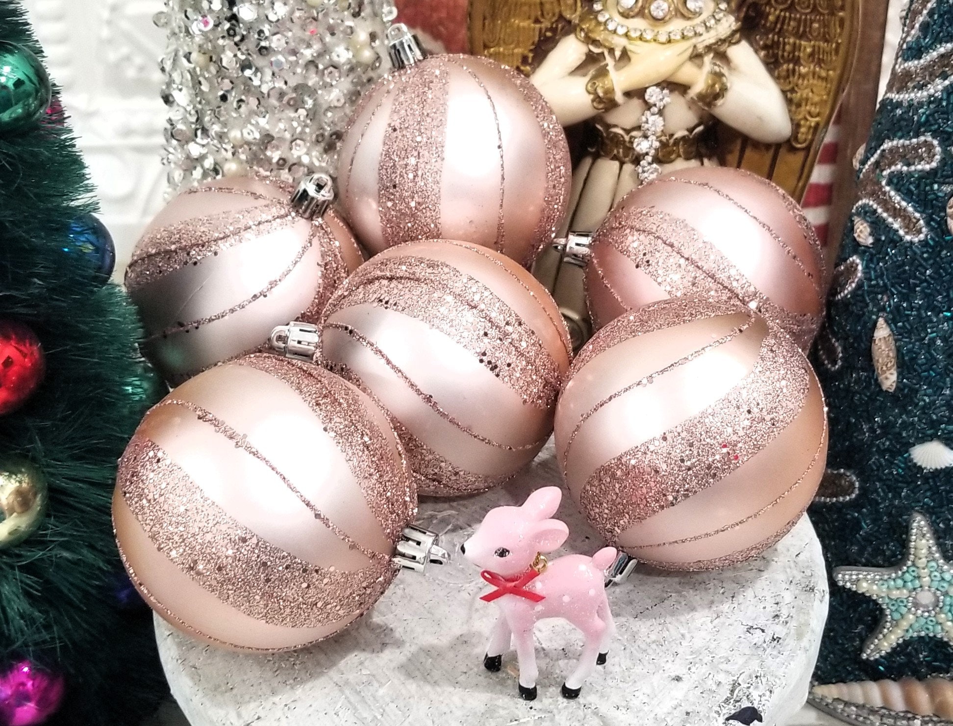 Blush pink cheap ornaments