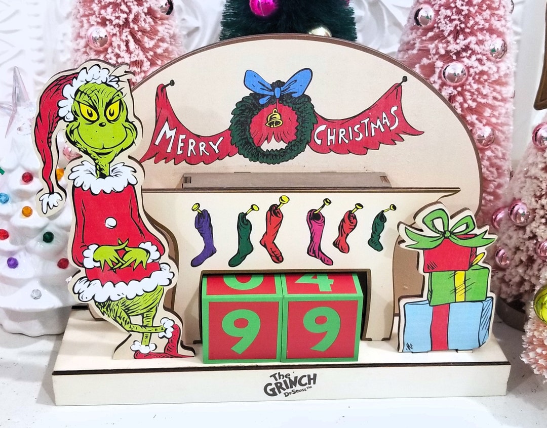 Dept 56 GRINCH Wooden Christmas Countdown Advent Calendar Etsy