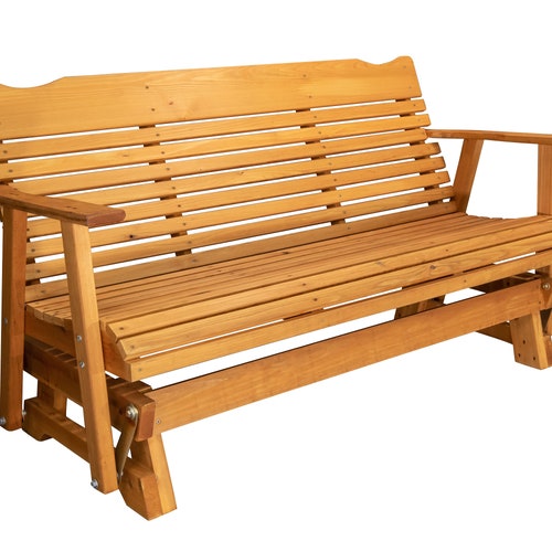 Amish Crafted Rustic Finished 5' Cedar Porch Glider 
