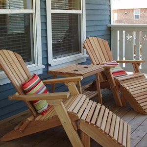 Amish Crafted Folding Adirondack Chair with Ottoman