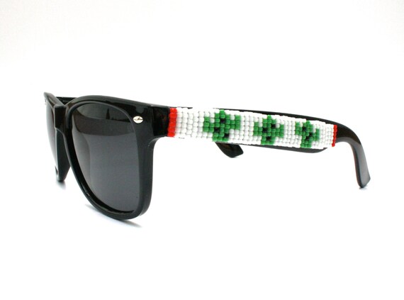 Buy CLEARANCE Cactus Print Polarized Sunglasses, Beaded Sunglasses, Hand  Beaded, Seed Bead, Wayfarer Sunglasses, Ray Ban Style, Cacti Pattern Online  in India 