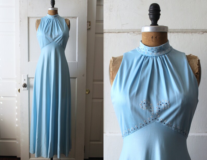 sky blue maxi dress