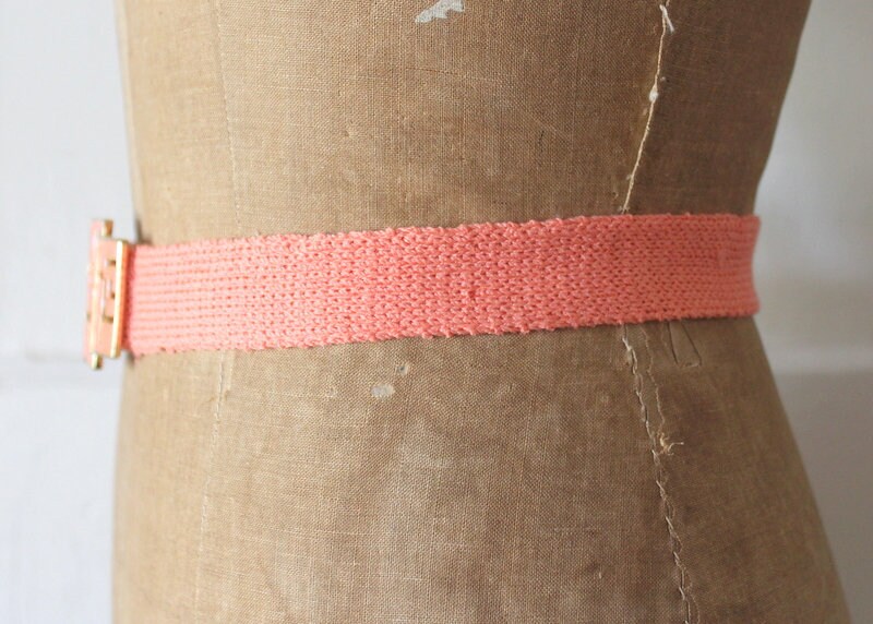 St. John Vintage Santana Knit Enamel Buckle Belt St john knit belt - Gem main image 2