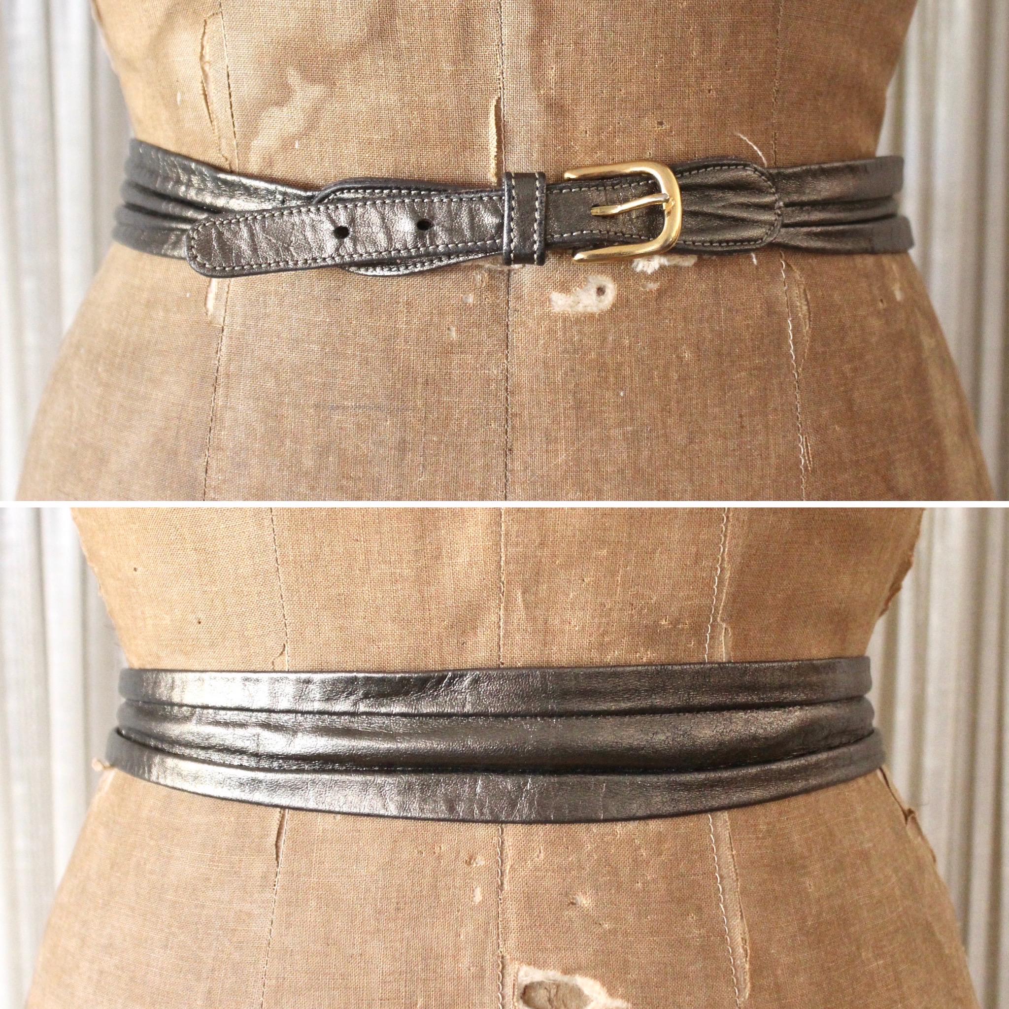 Pierre Cardin Vintage Leather Belt Bundle Womens Black Brown Tan Cowhide 34 F14Q Vintage Pierre Cardin Belts - Etsy main image 4
