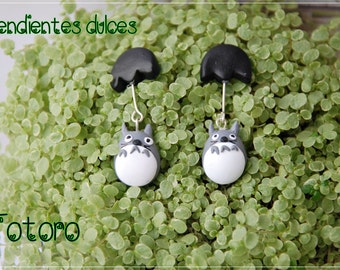 Pendientes totoro- kawaii- ghibli