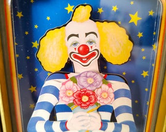 むらいこうじ　FANTASTIC CLOWN オルゴール　ミュージックボックス Vintage Koji Murai Clown Music Box: Flower August, 1980s Shadow