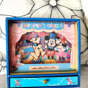 Vintage Disney Music Box Sankyo Japan | Mickey's Circus Automaton | Mickey Mouse March | Walt Disney Productions 1980s
