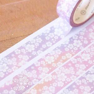 Sunset Sakura Washi Tape - 15 mm breites buntes Dekorvorrat