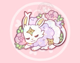 Holographic bunny Vinyl sticker die cut sticker perfect for decoration laptop planner