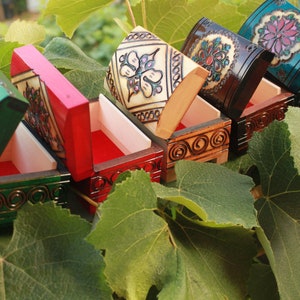 Treasure Mini Chest Jewelry Gift Storage Box Bosnian Visokowood Handmade Hand Carved Wooden Ethnic Balkan Folk Art Handcrafted Traditional