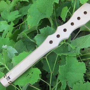 Paddle Frula Flute Music Woodwind Bosnia Visokomood Wooden Balkan Music Balkan Ethnic Folk Art Slavic Traditional Paint Natural wood kaval