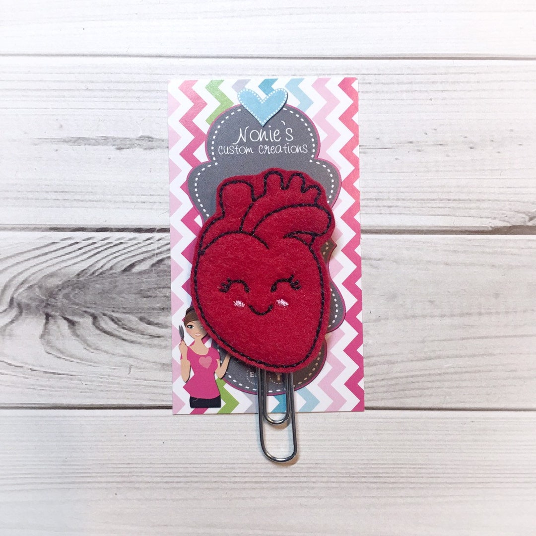 Heart Paper Clip Heart Paperclip Planner Paperclip Nurse Etsy UK