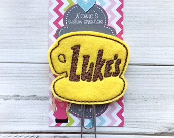 Lukes Paper Clip - Lukes Diner Paper Clip - Gilmore Girls Inspired-Gilmore Girls Paperclip- Planner Feltie - Lukes Paperclip - Lukes Feltie