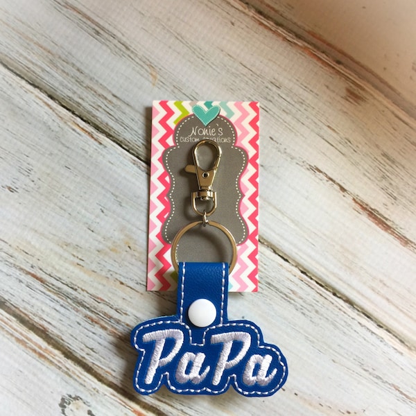 PaPa Keychain - Grandpa Keychain - Grandfather Keychain - Father's Day Gift - Father's Day Keychain