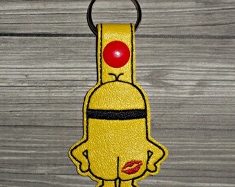 Minion Keychain - Minion Inspired Keychain -Yellow Helper Keychain - Minion Birthday - Minion Gift