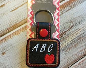 Teacher Keychain - Chalkboard Keychain - Teacher Gift - Back to School - School Keychain - Teacher Key Chain