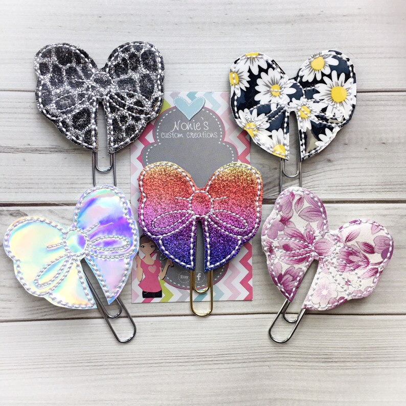 Bow Paper Clip Bow Paperclip bow Feltie Bow Clip Bow Etsy