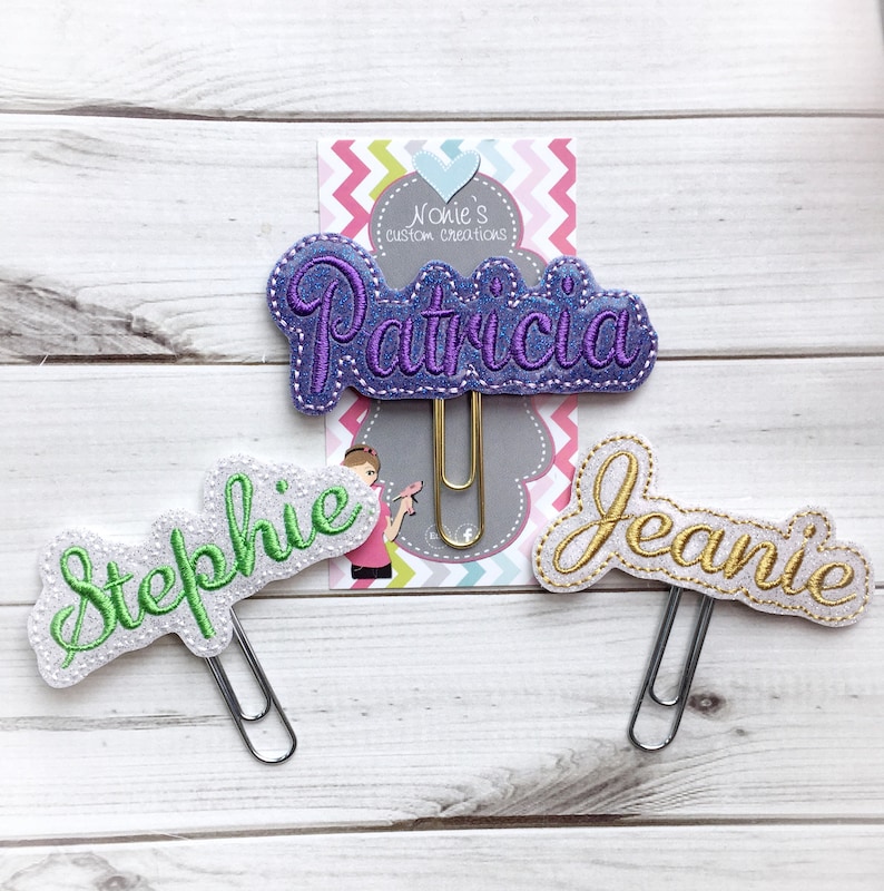 Name Clip Name Paperclip Name Paper Clip Personalized Etsy