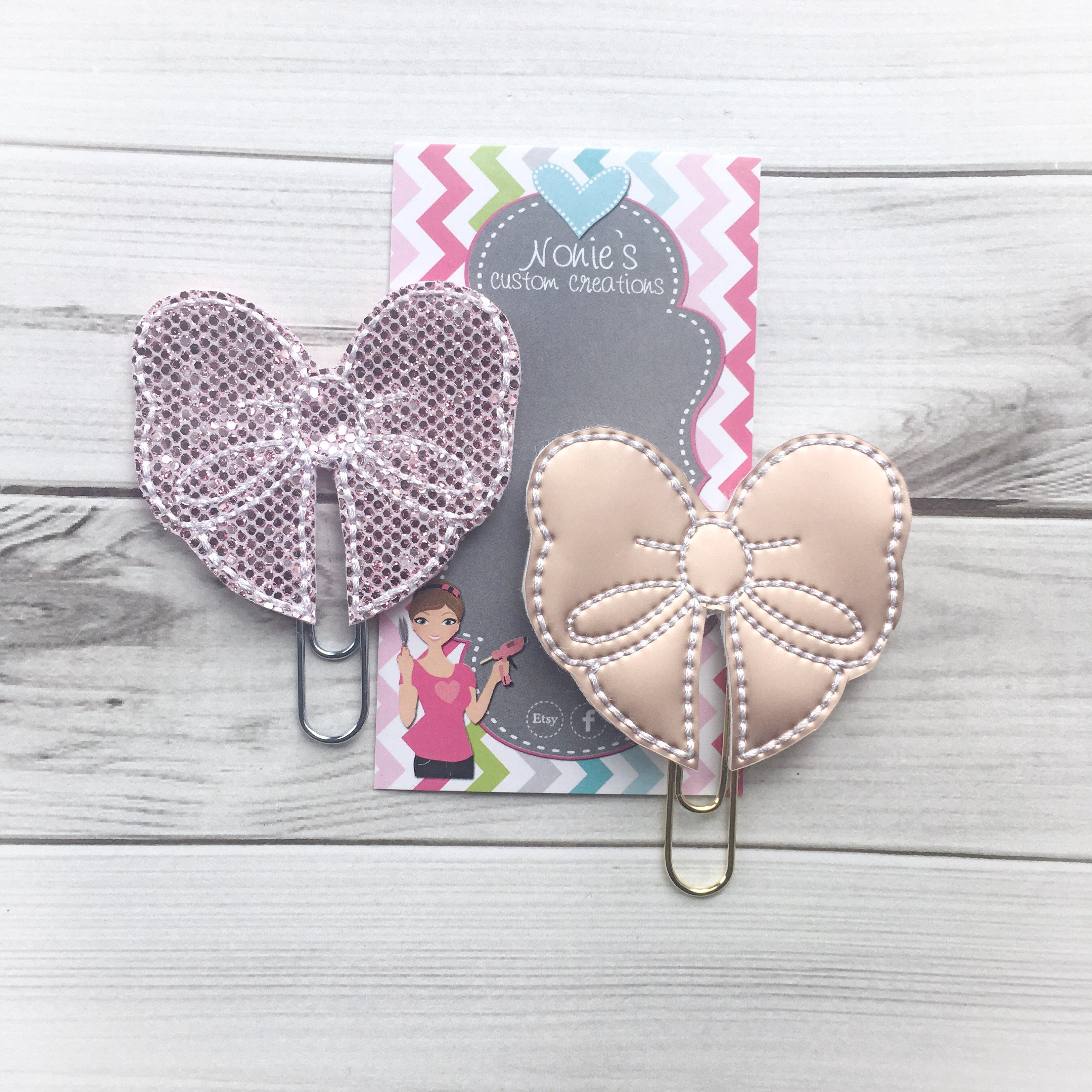 Bow Paper Clip Bow Paperclip bow Feltie Bow Clip Bow Etsy