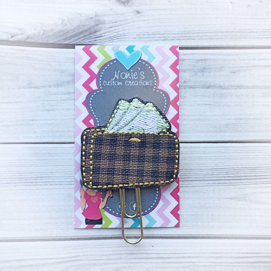 Plaid Wallet Paperclip Wallet Paperclip Wallet Paper Clip Etsy