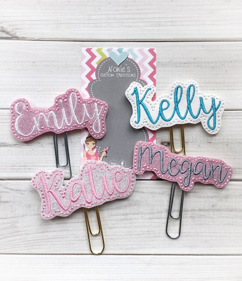 Name Clip Name Paperclip Name Paper Clip Personalized Etsy