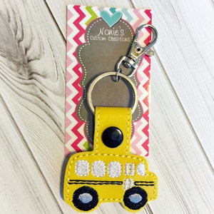 School Bus Keychain - Bus Driver Keychain - School Keychain - Yellow Bus Keychain - Bus Driver Gift - Teacher Gift