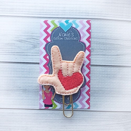 Sign Language Paper Clip Planner Paper Clip Planner Etsy