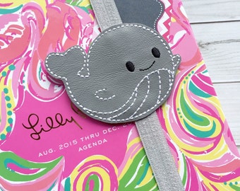 Whale Planner Band - Planner Band - Whale Bookmark - Planner Bands- Planner Accessory - Planner Clips - Whale - Planner Accessories