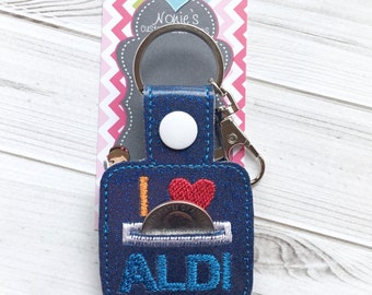 Aldi Keychain - Aldi Key Chain - Quarter Keeper - Aldi Quarter Keeper - Aldi