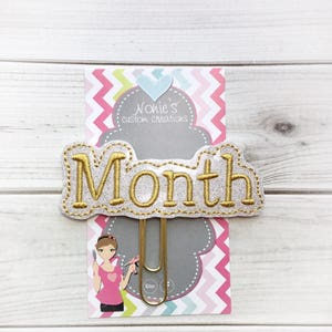 Month Paper Clip - Planner Paper Clip - Planner Paperclip - Planner Accessories - Planner Feltie - Month Paperclip - Month Feltie