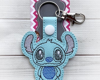 Stitch Key Chain -Stitch Keychain - Alien Key Chain - Alien Keychain Gift - Stitch Gift