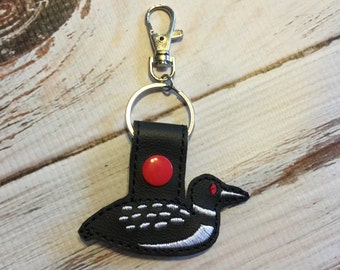 Loon Keychain - Bird Keychain - Divers Keychain - Loon Key Chain - Common Loon